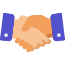 Icono de dos manos cerrando un acuerdo para elegir al profesional adecuado en Kelimbo